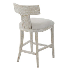 Idris White Counter Stool - Ornate Home