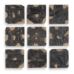 Ignite Black/Woodtone Wood Wall Decor (Set of 9) - Ornate Home