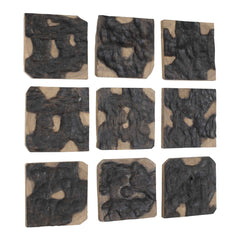 Ignite Black/Woodtone Wood Wall Decor (Set of 9) - Ornate Home