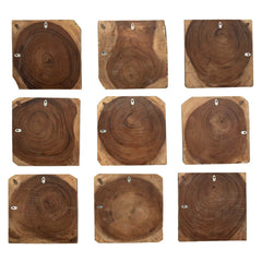 Ignite Black/Woodtone Wood Wall Decor (Set of 9) - Ornate Home