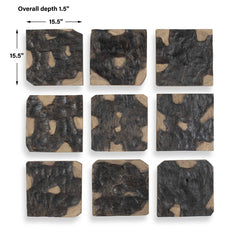 Ignite Black/Woodtone Wood Wall Decor (Set of 9) - Ornate Home