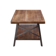 Ikram Weathered Oak & Sandy Black Coffee Table - Ornate Home