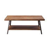 Ikram Weathered Oak & Sandy Black Coffee Table - Ornate Home
