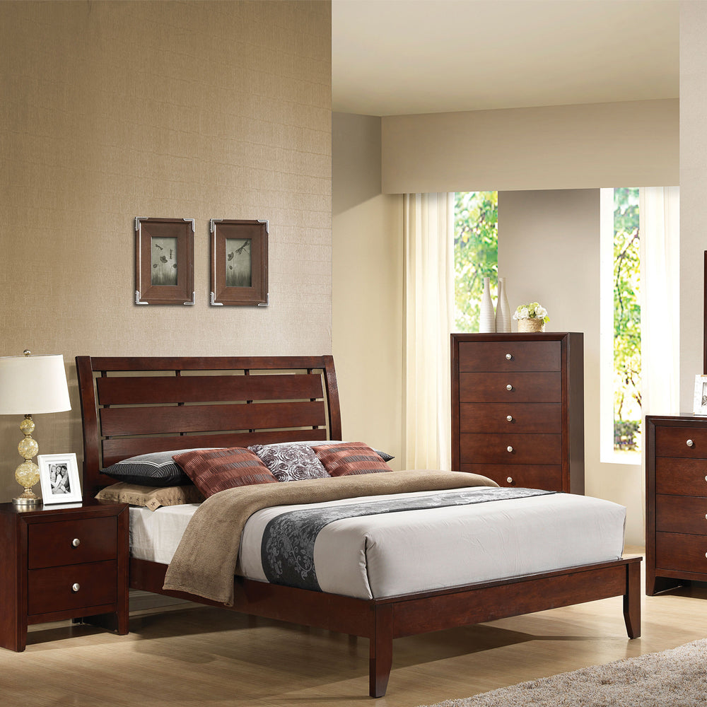 Ilana Brown Cherry Eastern King Bed - Ornate Home