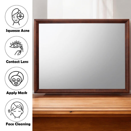 Ilana Brown Cherry Mirror - Ornate Home