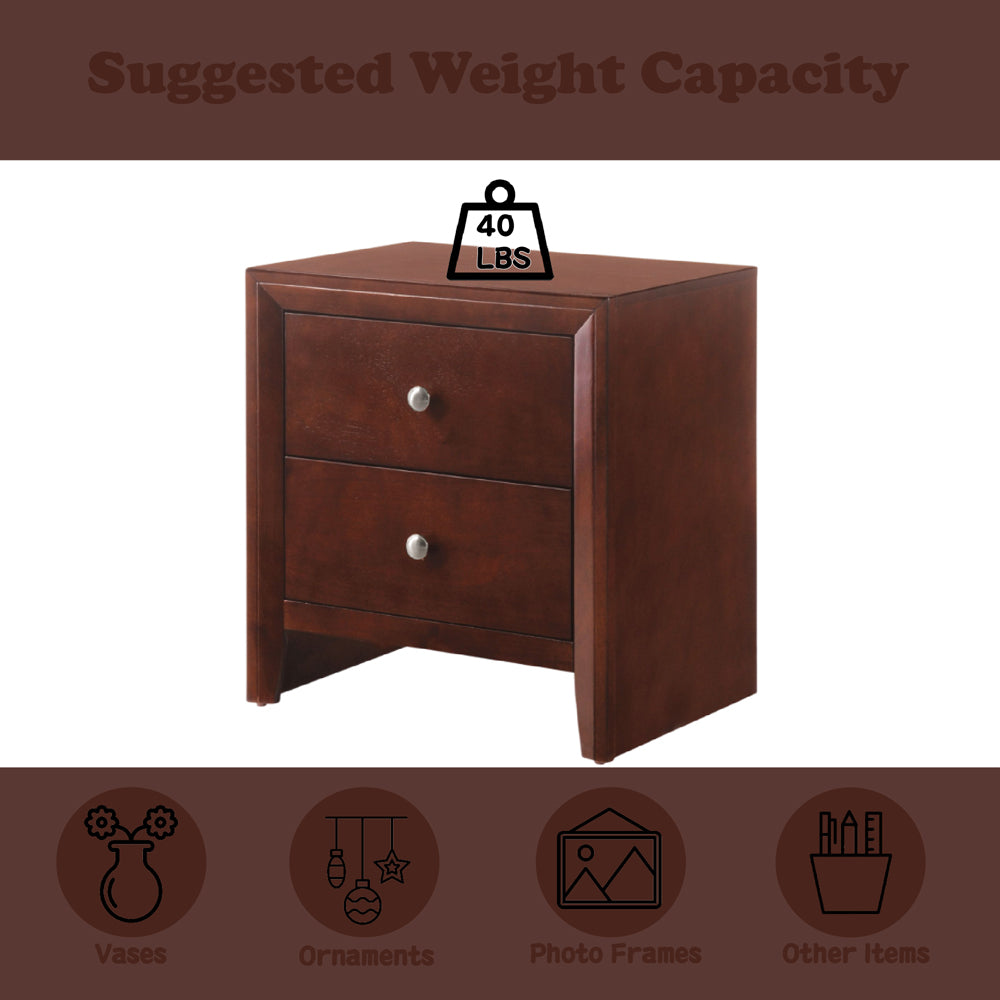 Ilana Brown Cherry Nightstand - Ornate Home