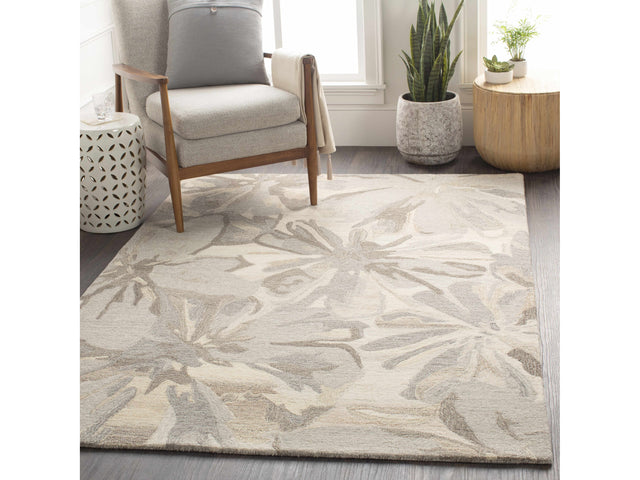 Ilfeld Athena Beige Floral Wool Rug - Ornate Home
