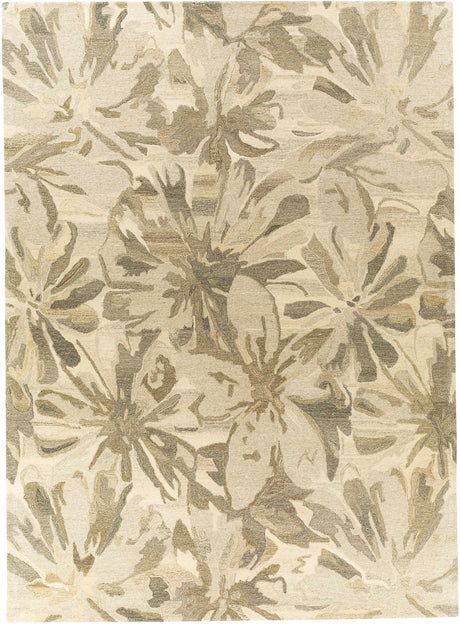 Ilfeld Athena Beige Floral Wool Rug - Ornate Home