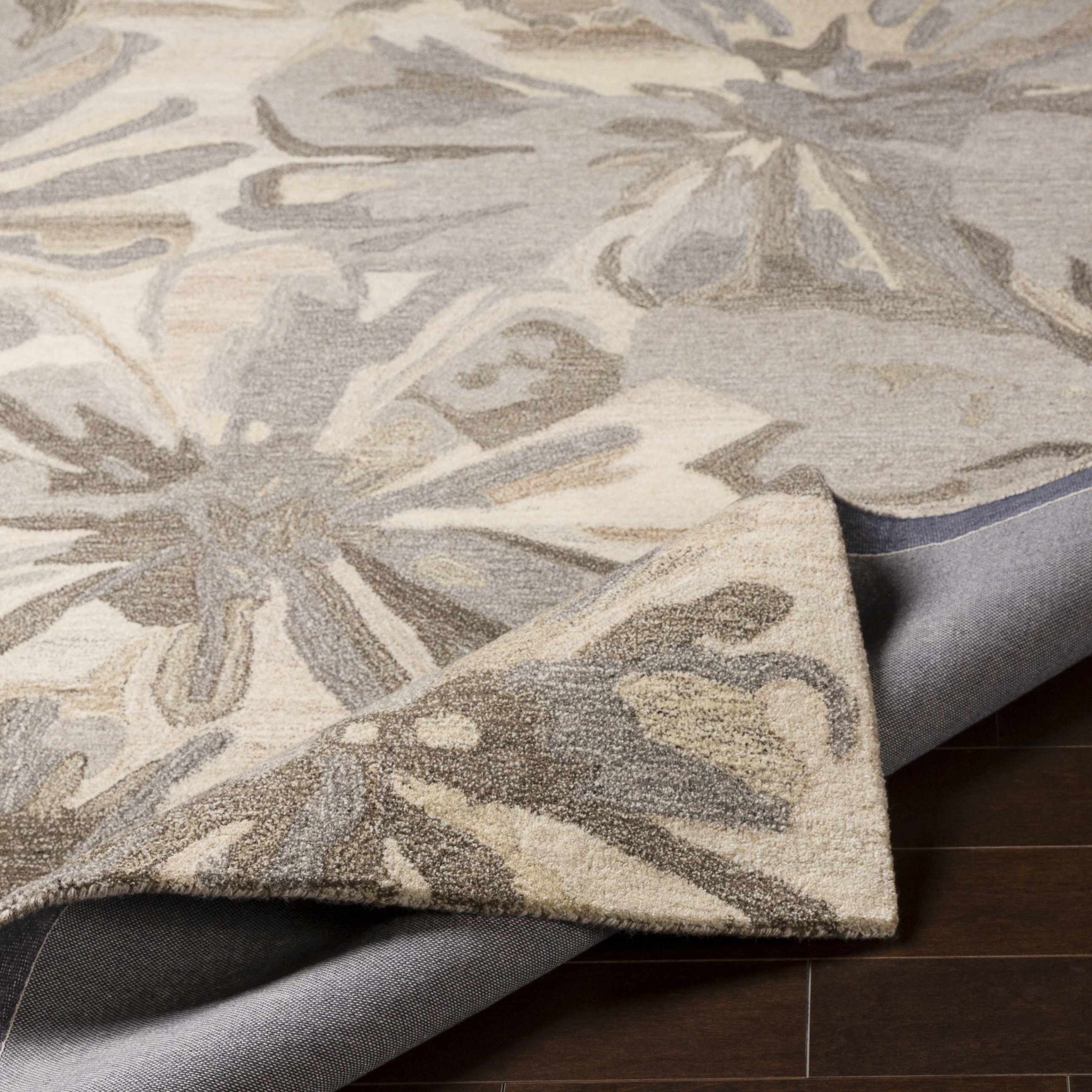 Ilfeld Athena Beige Floral Wool Rug - Ornate Home
