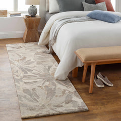 Ilfeld Athena Beige Floral Wool Rug - Ornate Home