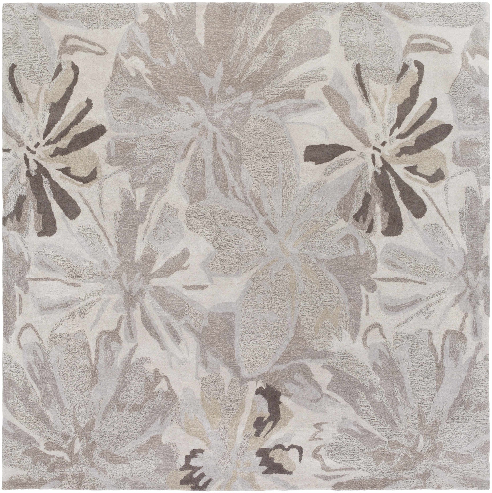 Ilfeld Athena Gray Floral Wool Rug - Ornate Home