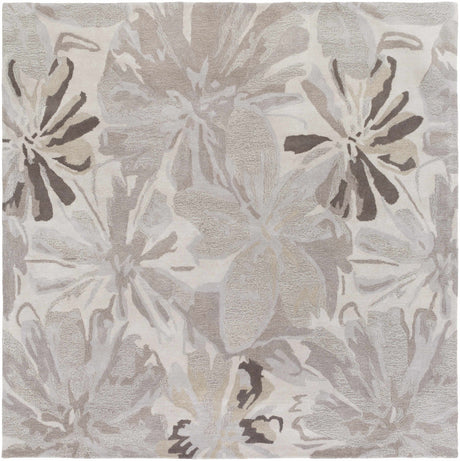 Ilfeld Athena Gray Floral Wool Rug - Ornate Home