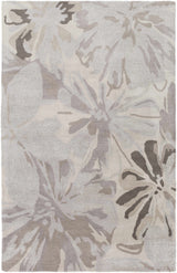 Ilfeld Athena Gray Floral Wool Rug - Ornate Home