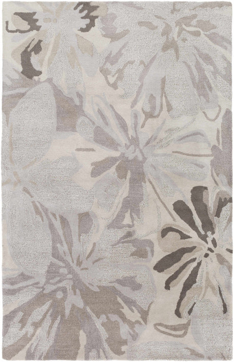 Ilfeld Athena Gray Floral Wool Rug - Ornate Home