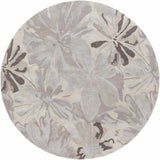Ilfeld Athena Gray Floral Wool Rug - Ornate Home
