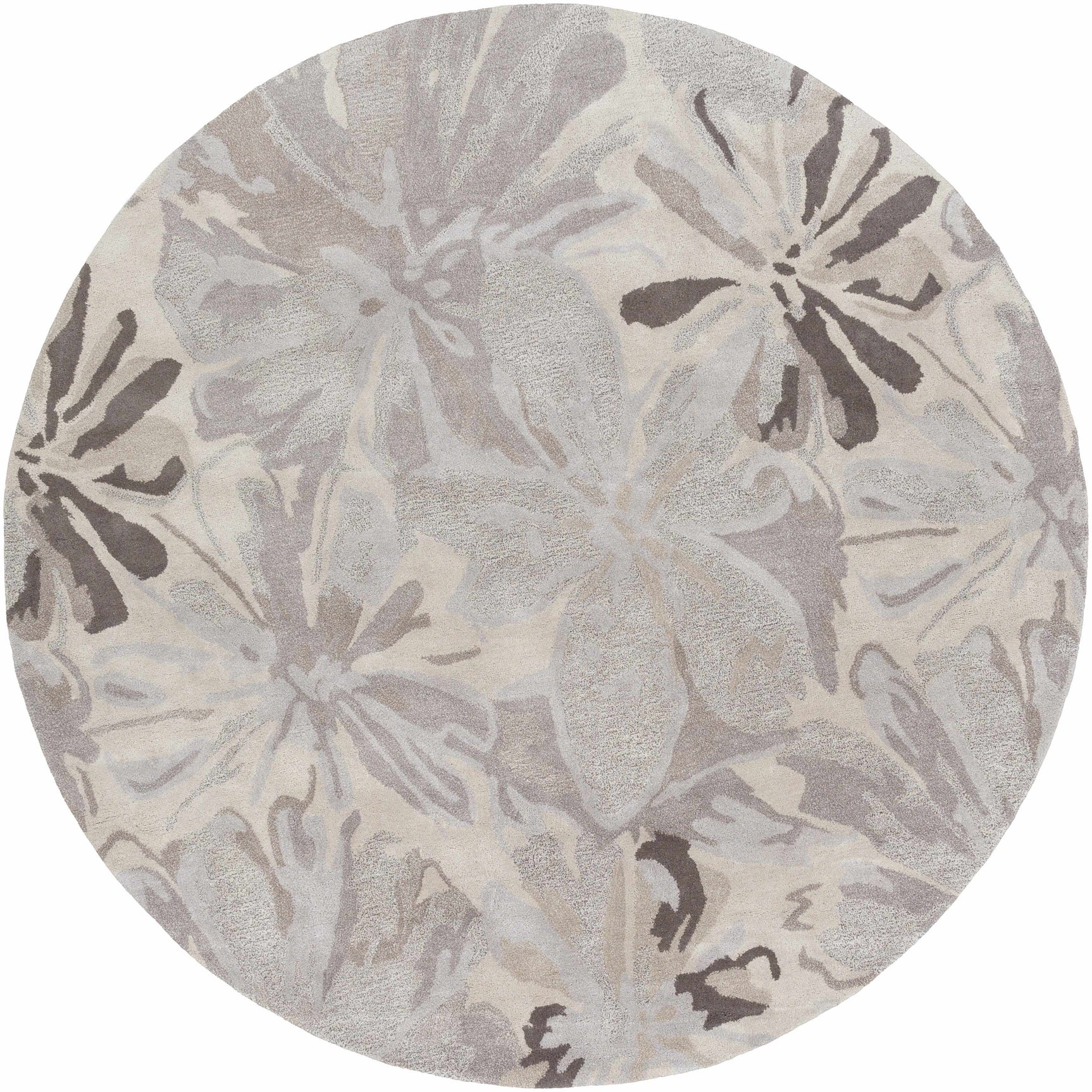 Ilfeld Athena Gray Floral Wool Rug - Ornate Home