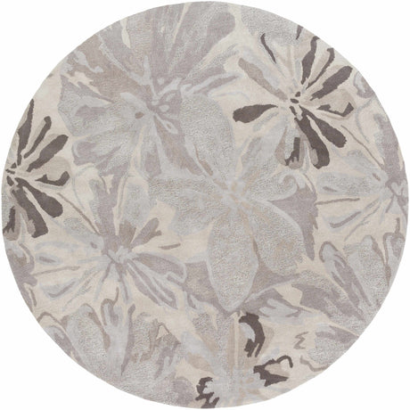Ilfeld Athena Gray Floral Wool Rug - Ornate Home