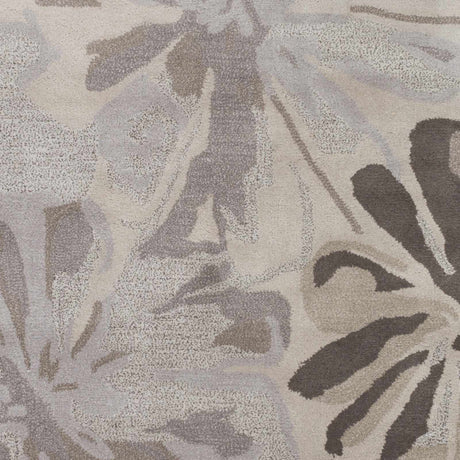 Ilfeld Athena Gray Floral Wool Rug - Ornate Home
