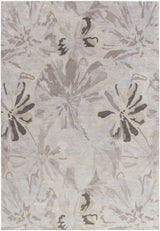 Ilfeld Athena Gray Floral Wool Rug - Ornate Home