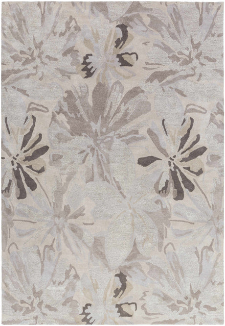 Ilfeld Athena Gray Floral Wool Rug - Ornate Home