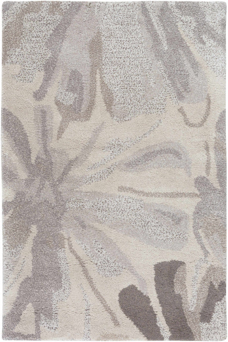 Ilfeld Athena Gray Floral Wool Rug - Ornate Home