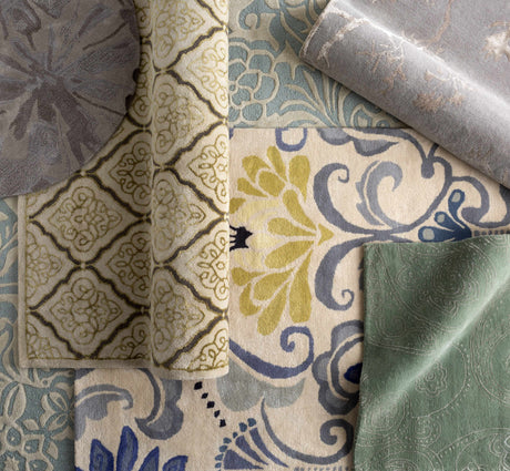 Ilfeld Athena Gray Floral Wool Rug - Ornate Home