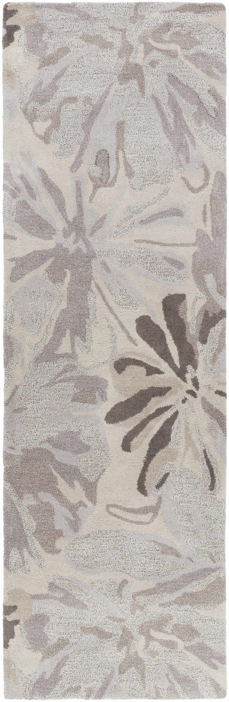 Ilfeld Athena Gray Floral Wool Rug - Ornate Home