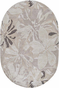 Ilfeld Athena Gray Floral Wool Rug - Ornate Home