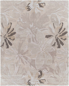 Ilfeld Athena Gray Floral Wool Rug - Ornate Home