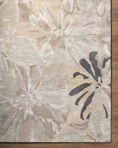 Ilfeld Athena Gray Floral Wool Rug - Ornate Home