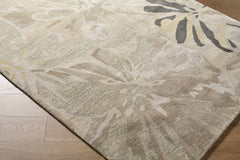 Ilfeld Athena Gray Floral Wool Rug - Ornate Home