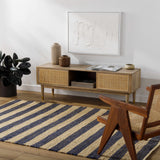 Ilkay Beige & Black Jute Area Rug - Clearance - Ornate Home