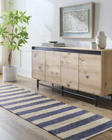 Ilkay Beige & Black Jute Area Rug - Clearance - Ornate Home
