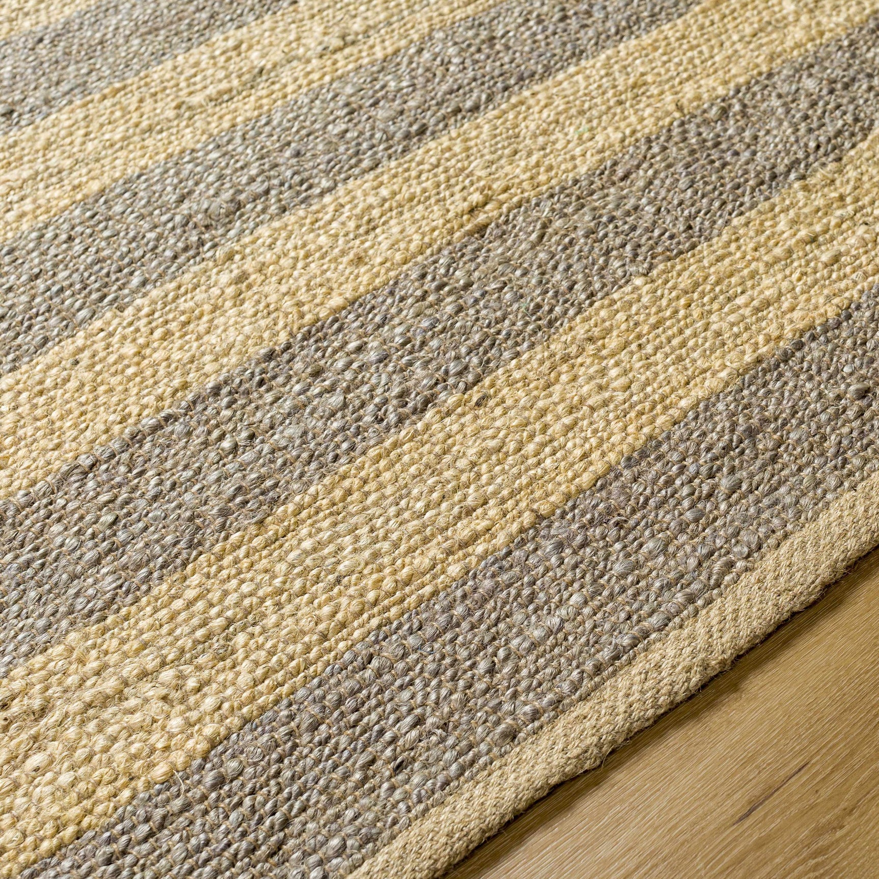 Ilkay Block Stripe Jute Rug - Ornate Home