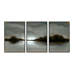 Illuminate Blue Painting 72x36 by Buddy Whitlock (Set of 3) - Ornate Home