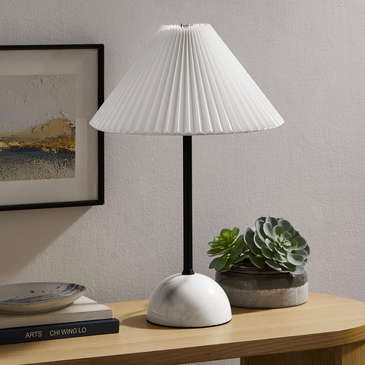 Illusion Black Marble Dome Table Lamp - Ornate Home