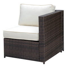 Ilona Brown/Beige L-Sectional & Coffee Table & End Table - Ornate Home