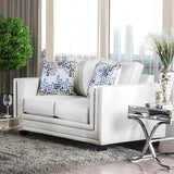 Ilse Off-White/Blue Loveseat - Ornate Home
