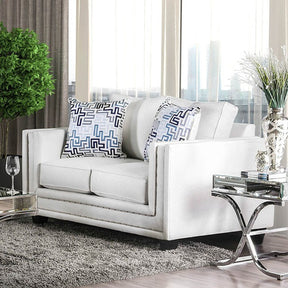 Ilse Off-White/Blue Loveseat - Ornate Home