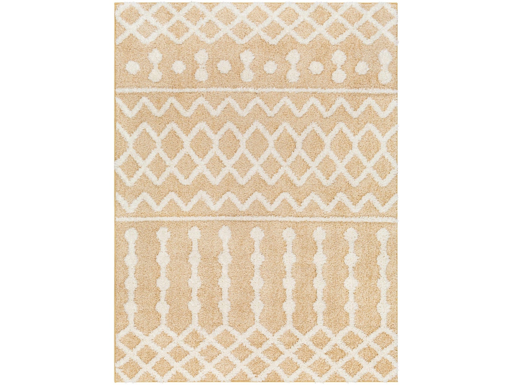 Ilyas Camel Plush Area Rug - Ornate Home