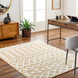 Ilyas Camel Plush Area Rug - Ornate Home