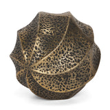 Imani Antiqued Gold Large Sculptural Textured Metal Decorative Orb Object