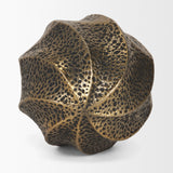 Imani Antiqued Gold Large Sculptural Textured Metal Decorative Orb Object