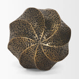 Imani Antiqued Gold Large Sculptural Textured Metal Decorative Orb Object