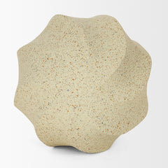 Imani Beige Large Sculptural Textured Metal Decorative Orb Object