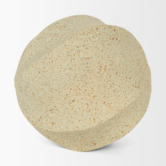 Imani Beige Large Sculptural Textured Metal Decorative Orb Object