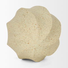 Imani Beige Large Sculptural Textured Metal Decorative Orb Object