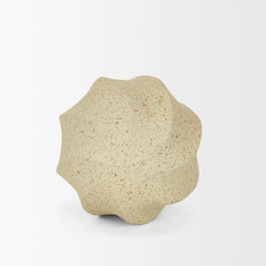 Imani Beige Small Sculptural Textured Metal Decorative Orb Object