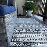 Imboden Black&White Outdoor Rug - Ornate Home