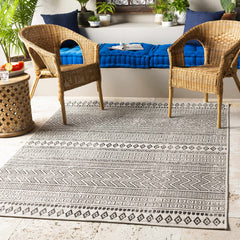 Imboden Black&White Outdoor Rug - Ornate Home